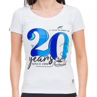 Дамска тениска RUNNERS 20TH, бял