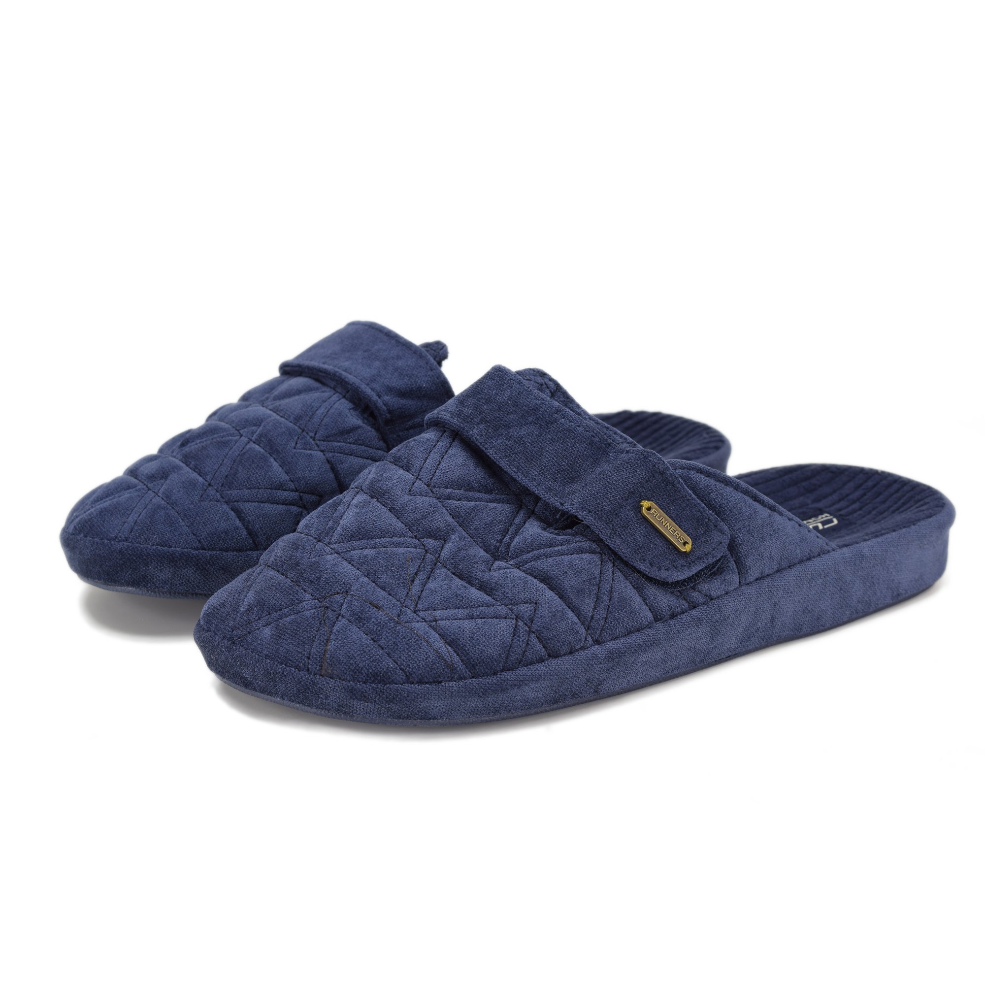 Men home slippers Runners, RNS-222-1131, Navy - 41