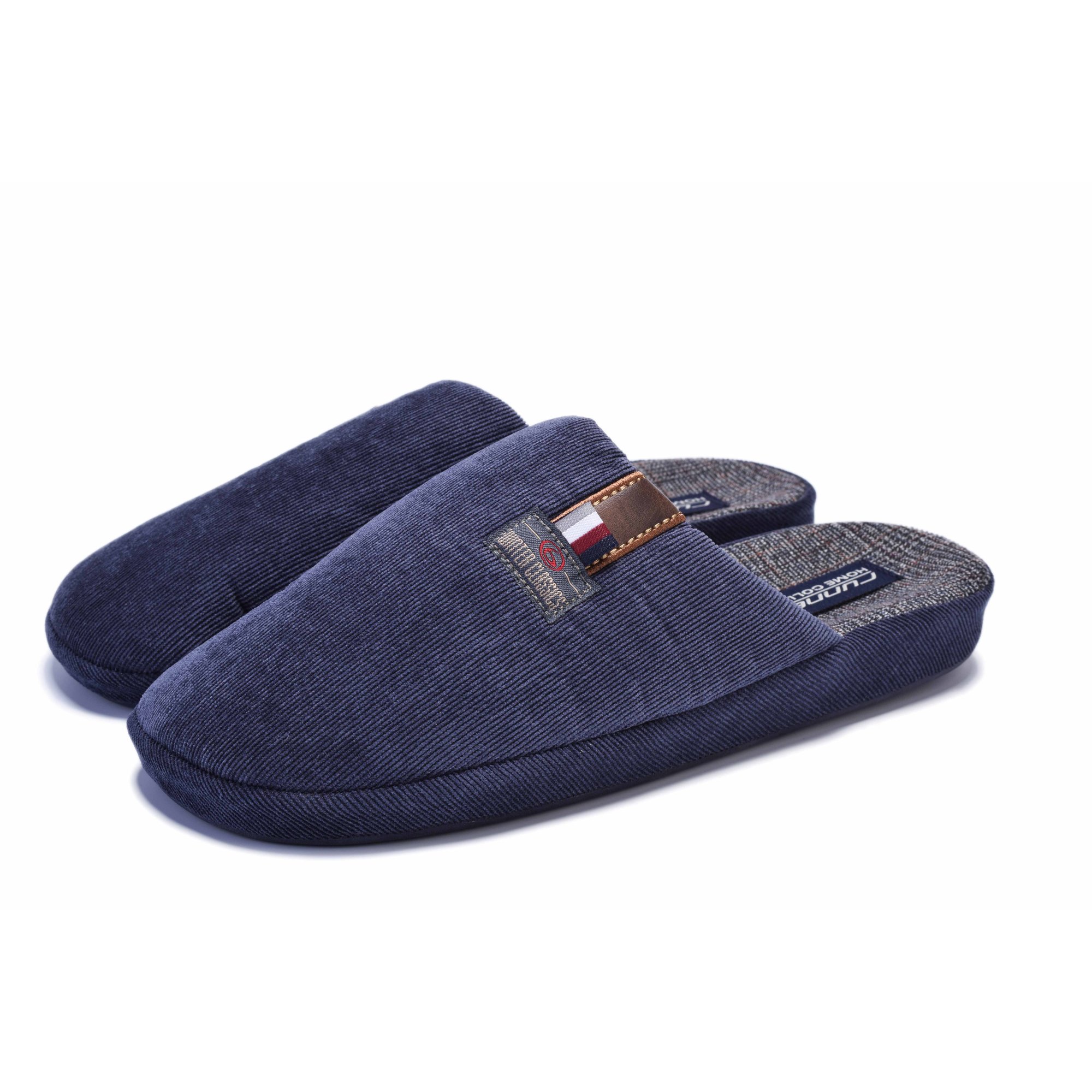 Men home slippers Runners, RNS-242-2586, Navy - 41