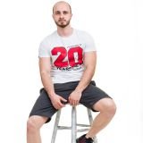 Мъжка тениска RUNNERS 20TH, бял