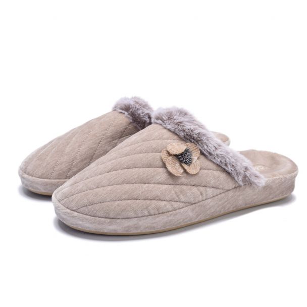 Papuci de casa femei Runners, RNS-262-4428, Bej
